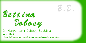 bettina dobosy business card